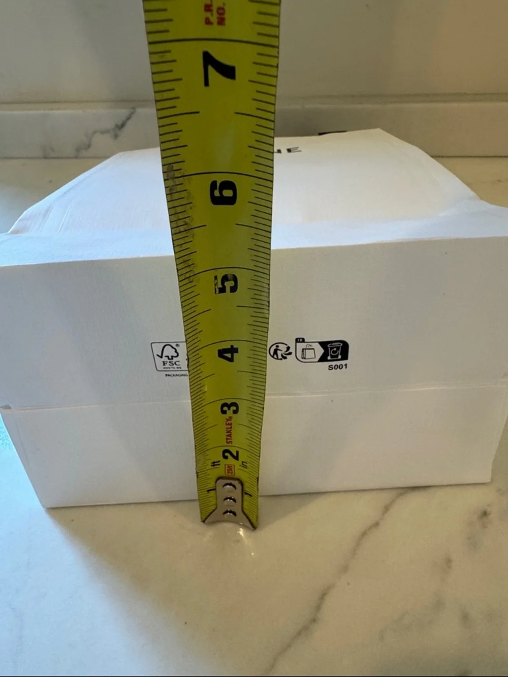 Celine White Shopping Bag with Black Ribbon Handles 10x8x5